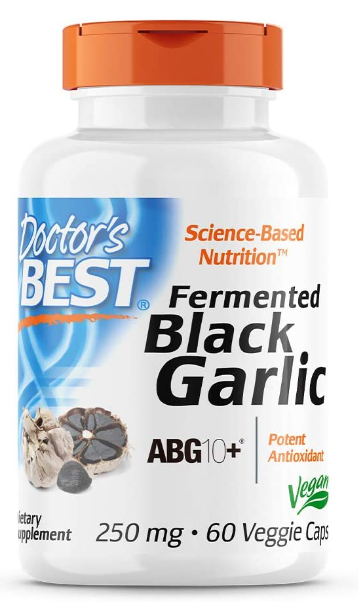 Fermented Black Garlic ABG10+, 250 mg 60 Veggie Caps, by Doctor's Best