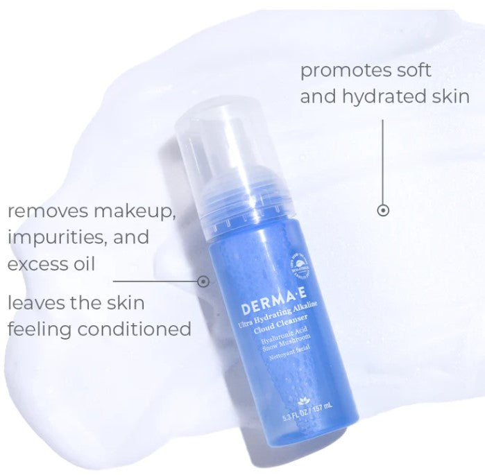 Ultra Hydrating Alkaline Cloud Cleanser, 5.3 fl oz (157 ml), by DERMA-E