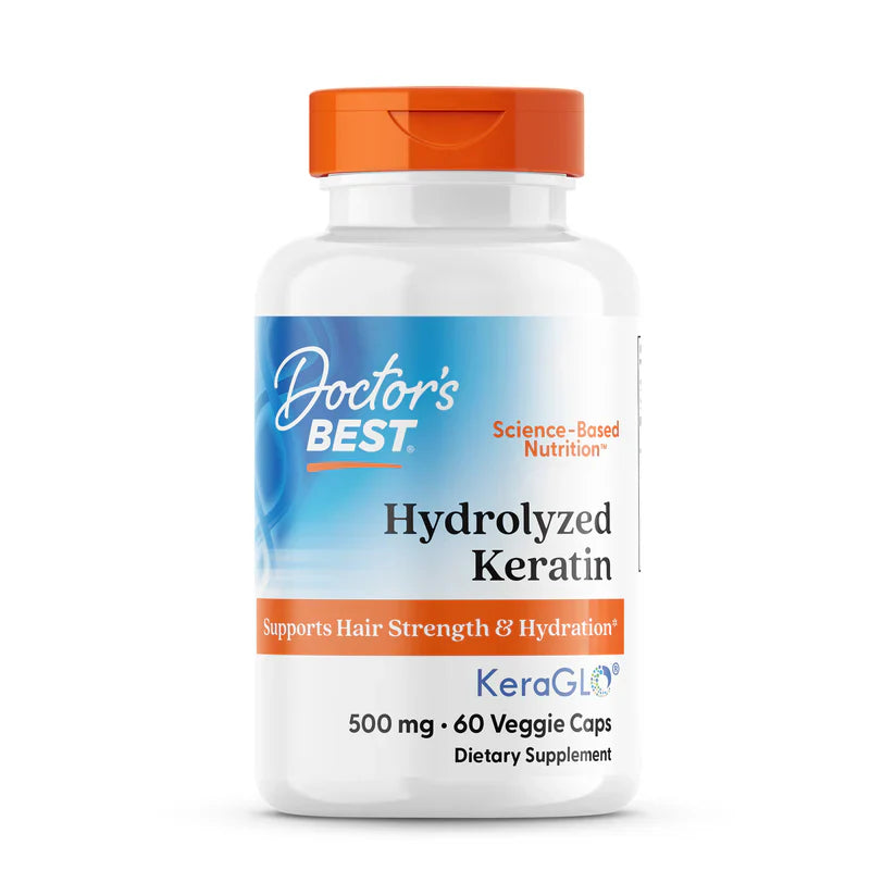 Hydrolyzed Keratin, 500 mg 60 Veggie Caps, by Doctor's Best