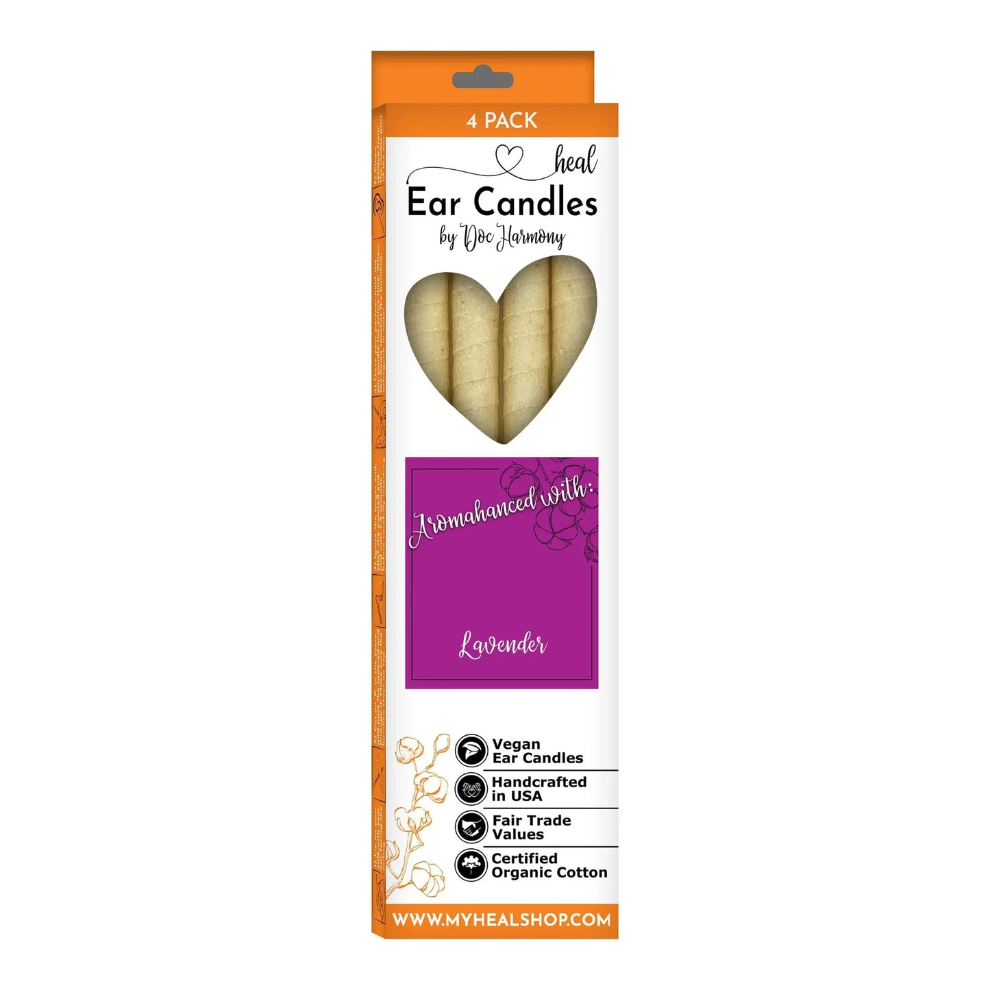 Lavender Harmony's Ear Candles - 4 Pack