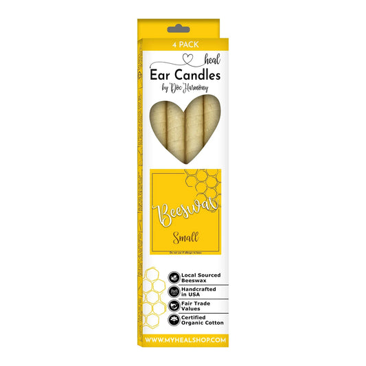 Unscented Premium Beeswax Harmony's Ear Candles - 4 Pack