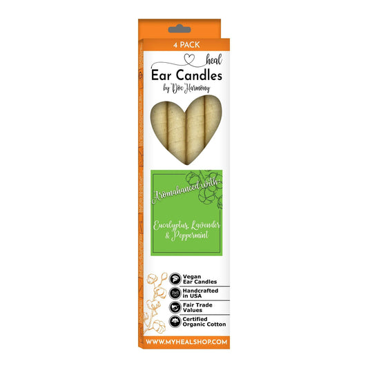 Eucalyptus, Lavender & Peppermint Harmony's Ear Candles - 4 Pack