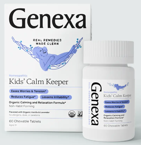 Kids' Calm Keeper, 60 Vanilla & Lavender Chewable Tablets, by Genexa