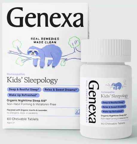 Kids' Sleepology, 60 Vanilla & Lavender Chewable Tablets, by Genexa