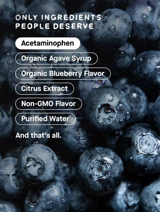 Infants' Pain & Fever, Organic Blueberry Flavor, 2 fl oz (59 mL), by Genexa