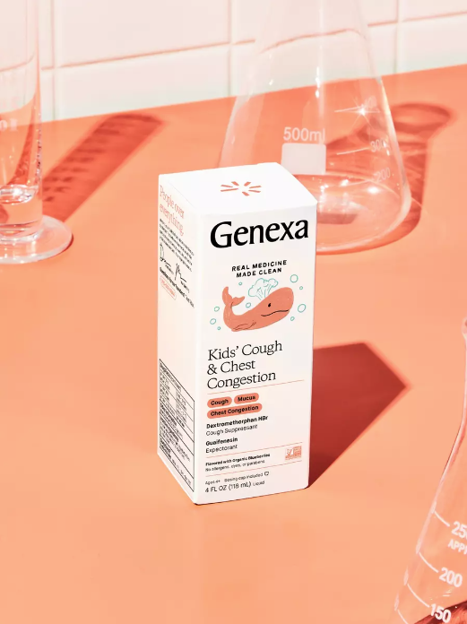 Kids' Cough & Chest Congestion, Organic Blueberry, 4 fl oz (118 mL), by Genexa