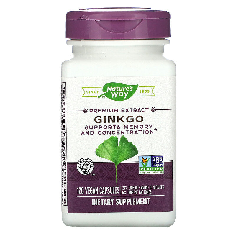 Ginkgo Standardized 120 Veg Capsules by Nature's Way