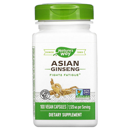 Asian Ginseng, 560 mg, 100 Vegan Capsules by Nature's Way