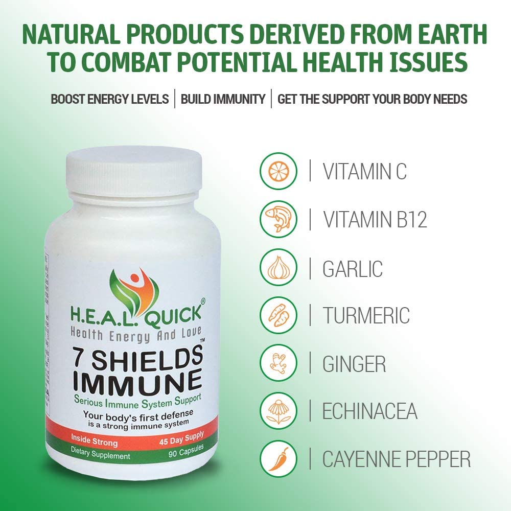 H.E.A.L. Quick 7 Shields Immune 90 Capsules