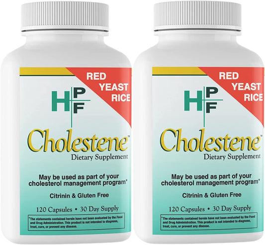 HPF Cholestene Red Yeast Rice 120 Capsules 2 pack - 2023