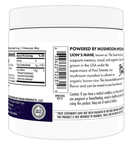 Host Defense Lion's Mane Powder 7 oz (200 g), by Fungi Perfecti