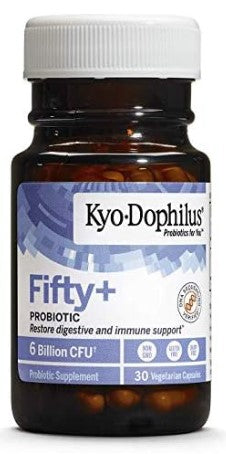 Kyo-Dophilus, Fifty+ Probiotic, 6 Billion CFU, 30 Vegetarian Capsules, by Kyolic