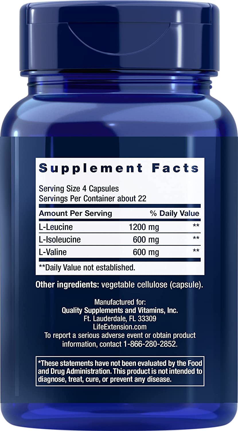 Branch Chain Amino Acids 90 Vegetarian Capsules