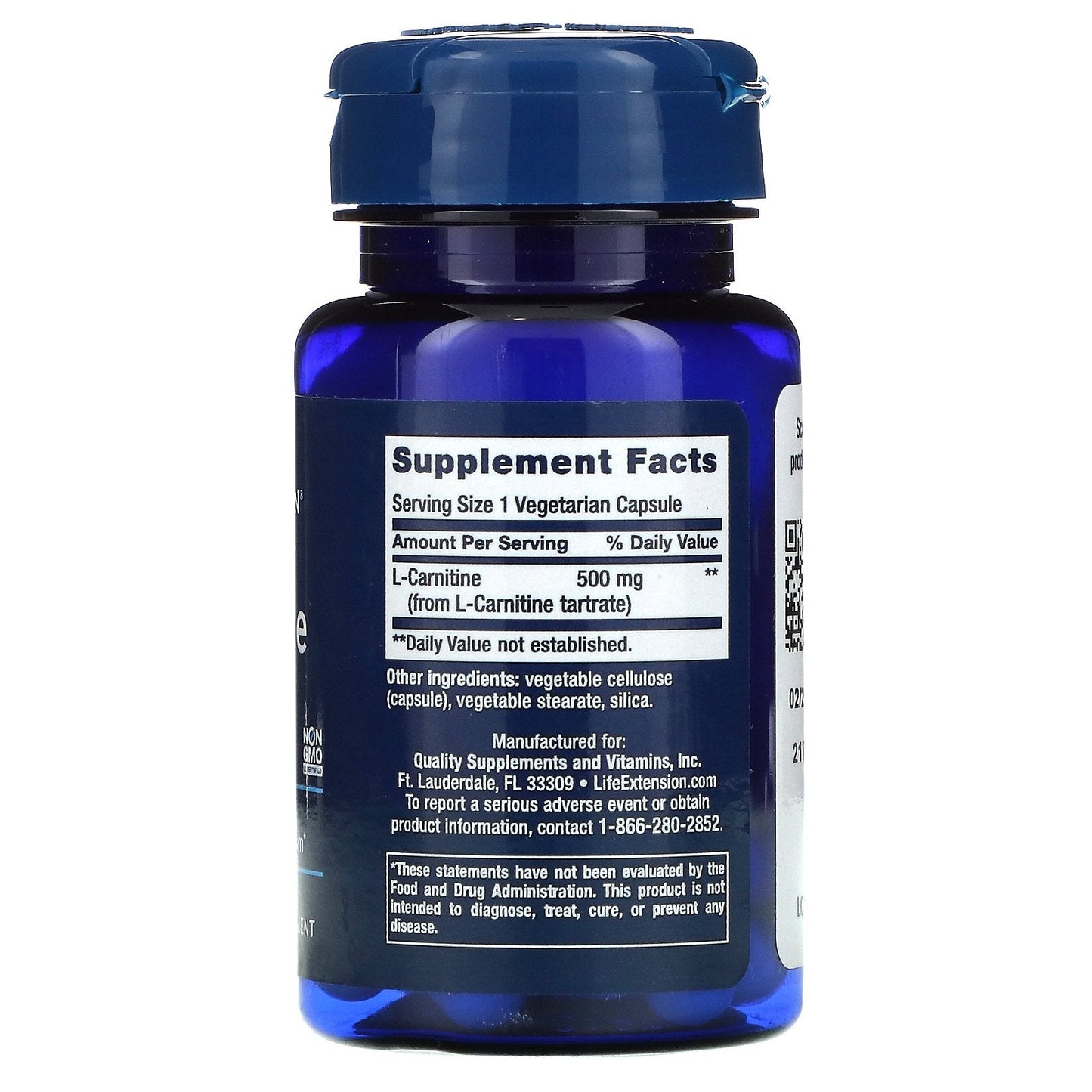 L-Carnitine 500 mg 30 Vegetarian Capsules  Best Price