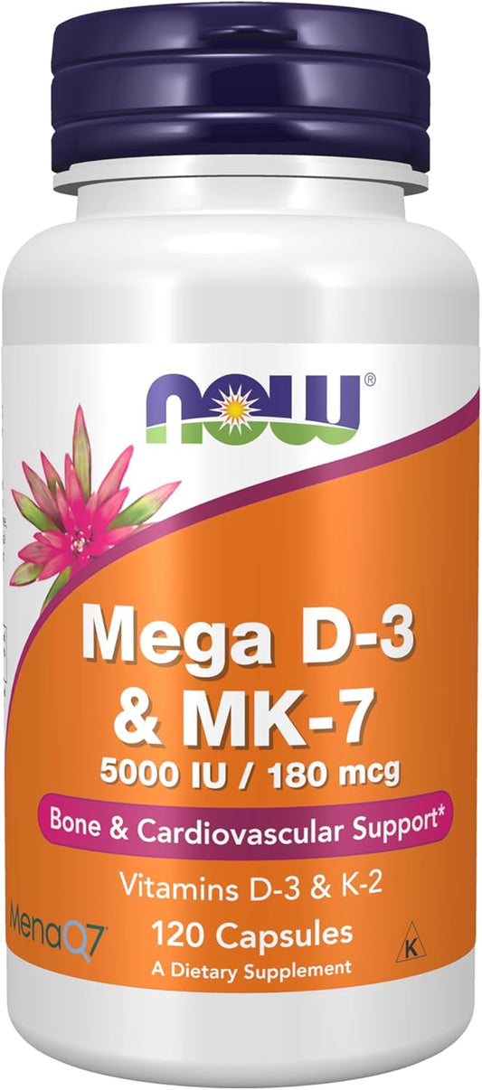 Mega D-3 & MK-7 - 120 Capsules by NOW