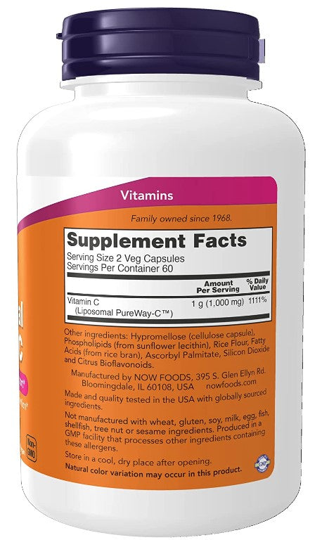 Liposomal Vitamin C 120 Veg Capsules by NOW