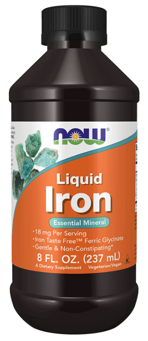 Liquid Iron, 8 fl oz (237 ml), by NOW Foods