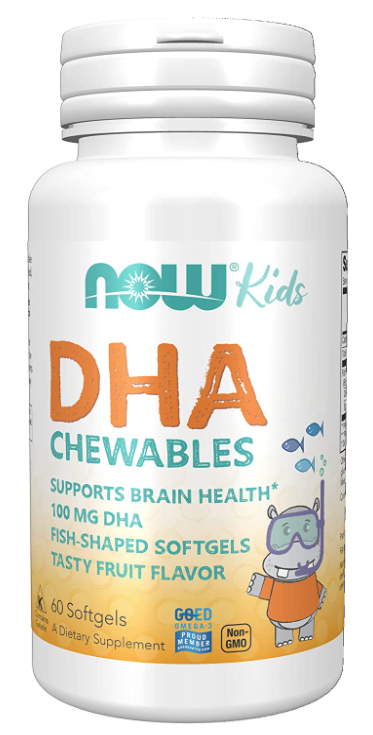 Kid's DHA Chewables, Tasty Fruit, 60 Softgels, by NOW