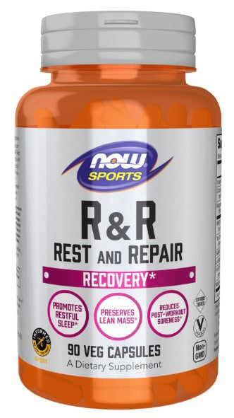 R & R Rest and Repair 90 Veg Capsules, by NOW