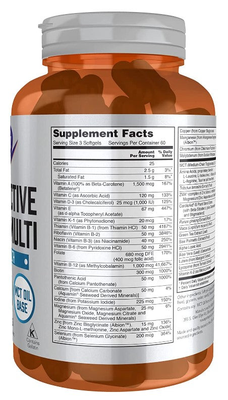 Men's Active Sports Multi, 180 Softgels, by Now Sports