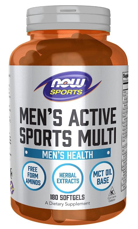 Men's Active Sports Multi, 180 Softgels, by Now Sports