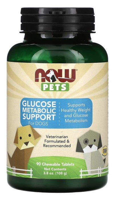 Glucose Metabolic Support, For Dogs, 90 Chewable Tablets, by NOW Pets