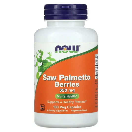 Saw Palmetto Berries, Men's Health, 550 mg, 100 Veg Capsules by Now