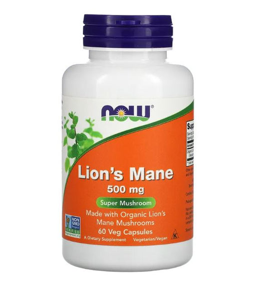 Lion's Mane 500 mg 60 Veg Capsules by NOW