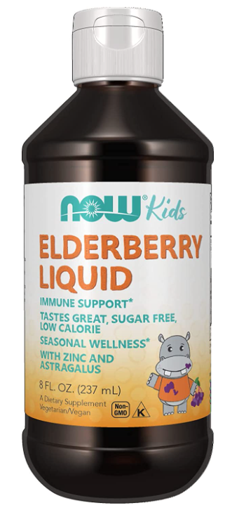 Elderberry Liquid for Kids, 8 fl oz (237 ml), by NOW