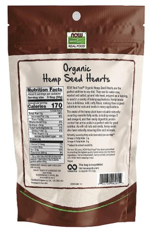 Organic Hemp Seed Hearts, 8oz (227 g), by Now Real Food