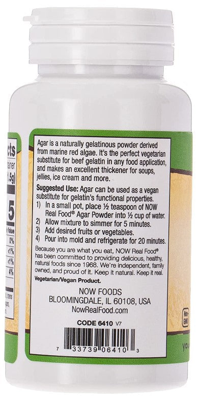 Real Food, Agar Powder, 2 oz (57 g) by NOW