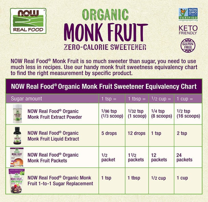 Organic Monk Fruit Zero-Calorie Liquid Sweetener, 8 fl oz (237 mL), by Now Real Food