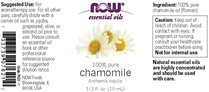 Chamomile Oil- Essential Oils - 1/3 fl oz (10 ml) by NOW