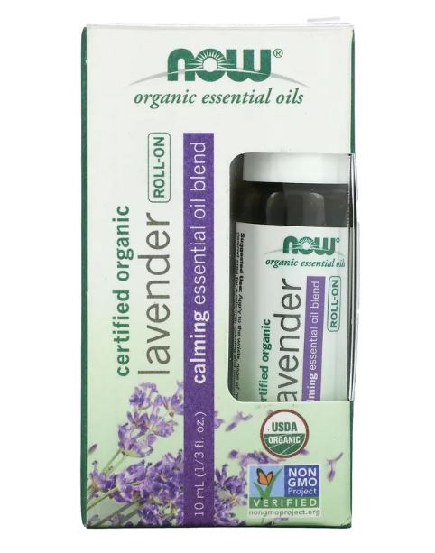 Certified Organic Lavender Roll-On 1/3 fl oz (10 ml) by NOW