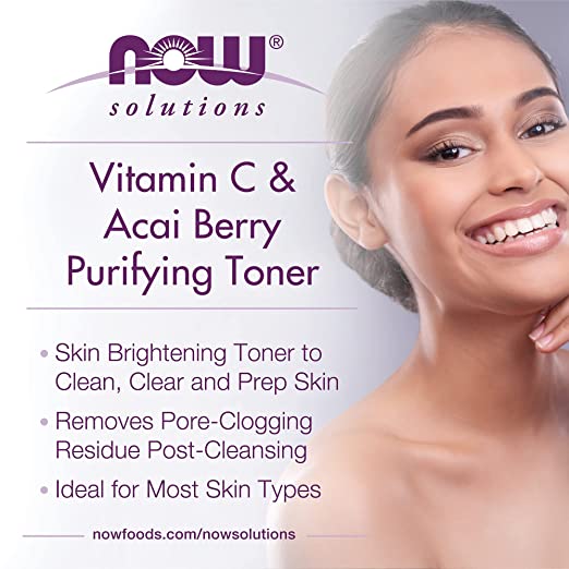 Purifying Toner Vitamin C & Acai Berry 8 fl oz (237 ml) by NOW