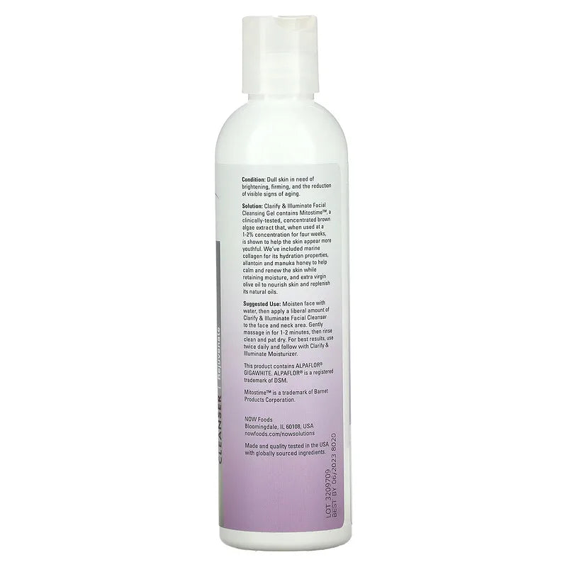 Clarify & Illuminate Cleanser, 8 fl oz (237 ml) by NOW