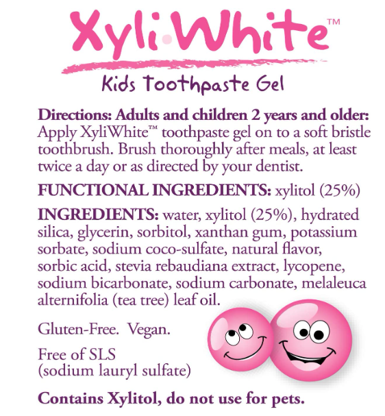 XyliWhite Kid's Toothpaste Gel Bubblegum Splash 3.0 oz (85 g), by Now