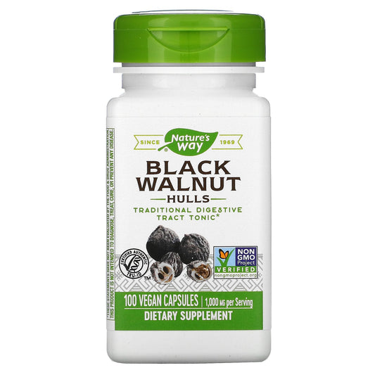 Black Walnut Hulls 500 mg 100 Veg Capsules by Nature's Way