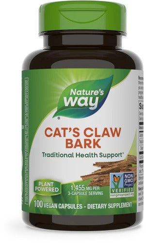 Cat's Claw Bark 485 mg 100 Vegetarian Capsules by Nature's Way