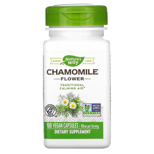 Chamomile Flower 350 mg 100 Vegetarian Capsules by Nature's Way