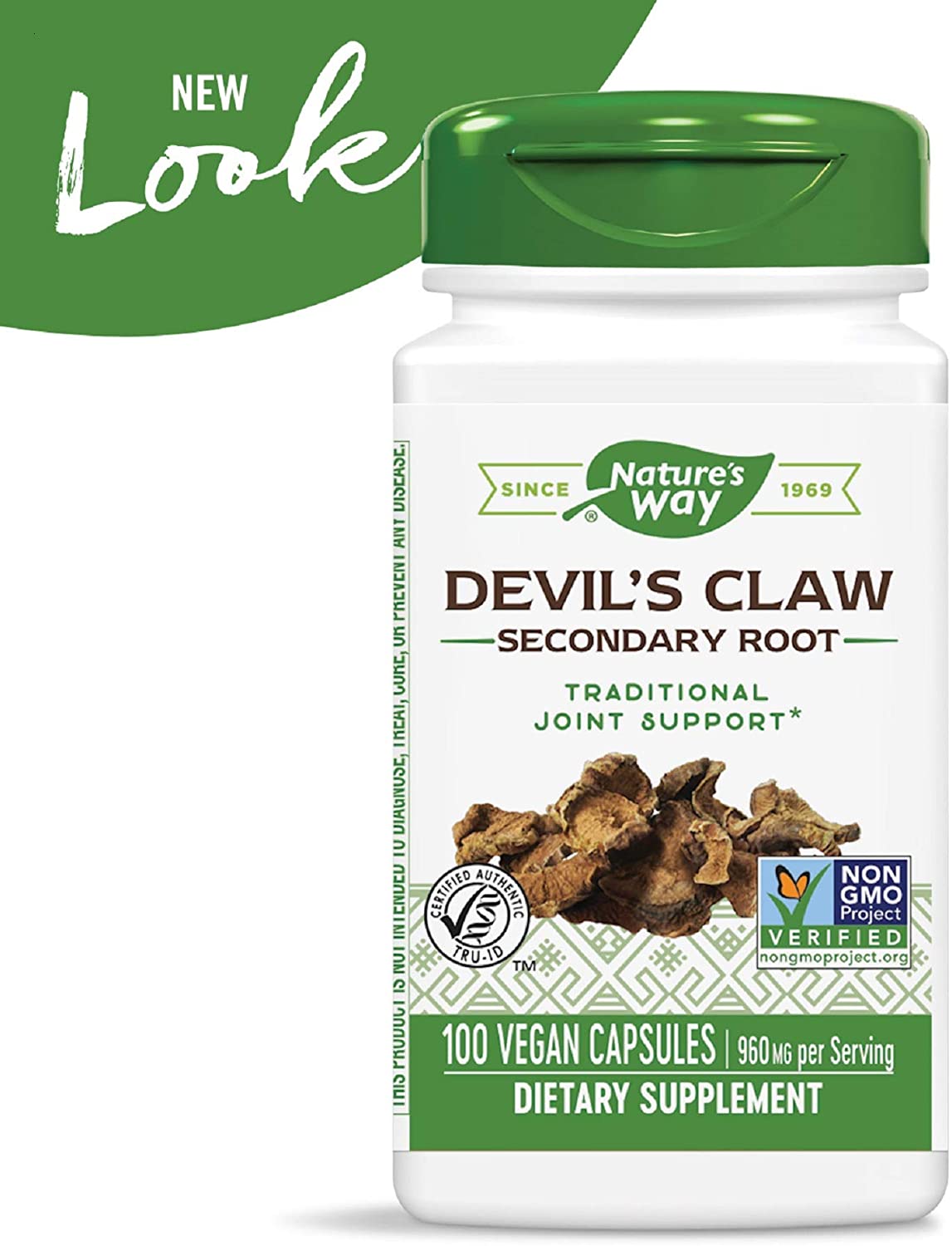 Devil's Claw Secondary Root 480 mg 100 Vegetarian Capsules