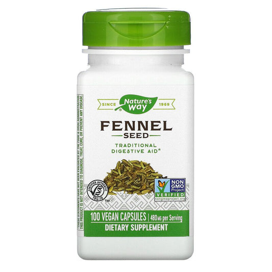 Fennel Seed 480 mg 100 Vegetarian Capsules by Nature's Way