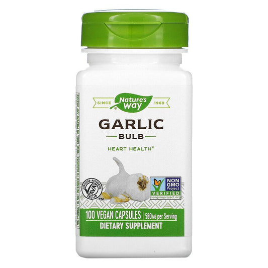 Garlic Bulb 580 mg 100 Vegetarian Capsules by Nature's Way