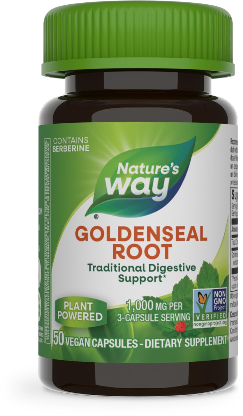 Goldenseal Root 570 mg 100 Vegetarian Capsules by Nature's Way