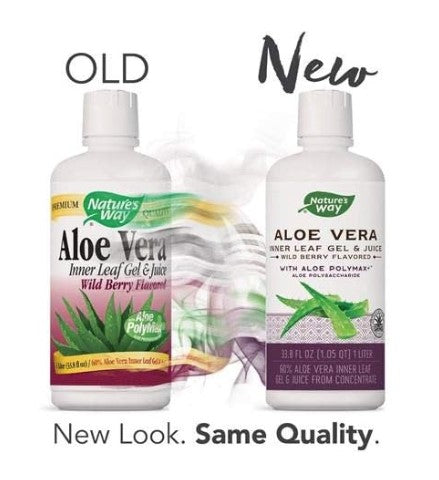 Aloe Vera Inner Leaf Gel & Juice Wild Berry Flavored 1 Liter (33.8 fl oz)