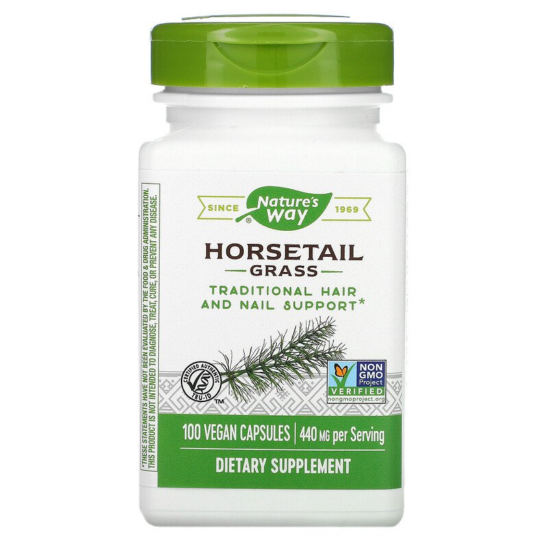 Horsetail Grass 440 mg 100 Vegetarian Capsules by Nature's Way