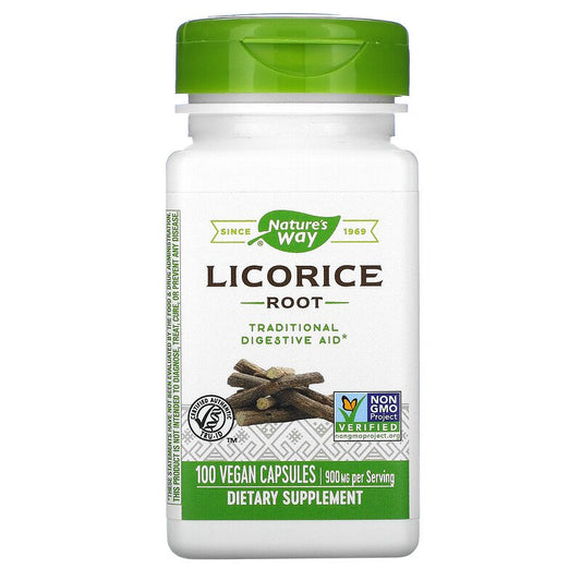 Licorice Root 450 mg 100 Vegetarian Capsules by Nature's Way