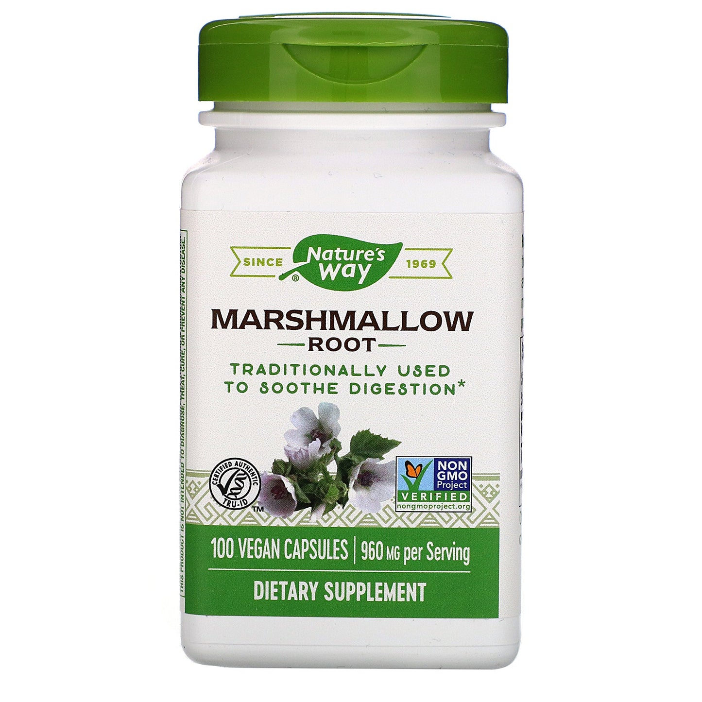 Marshmallow Root 480 mg 100 Veg Capsules by Nature's Way