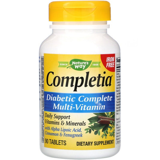 Completia Diabetic Multi-Vitamin Iron Free 90 Tablets by Nature's Way