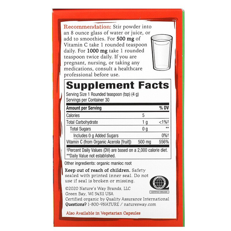 Alive! Vitamin C Powder 4.23 oz (120 g) by Nature's Way